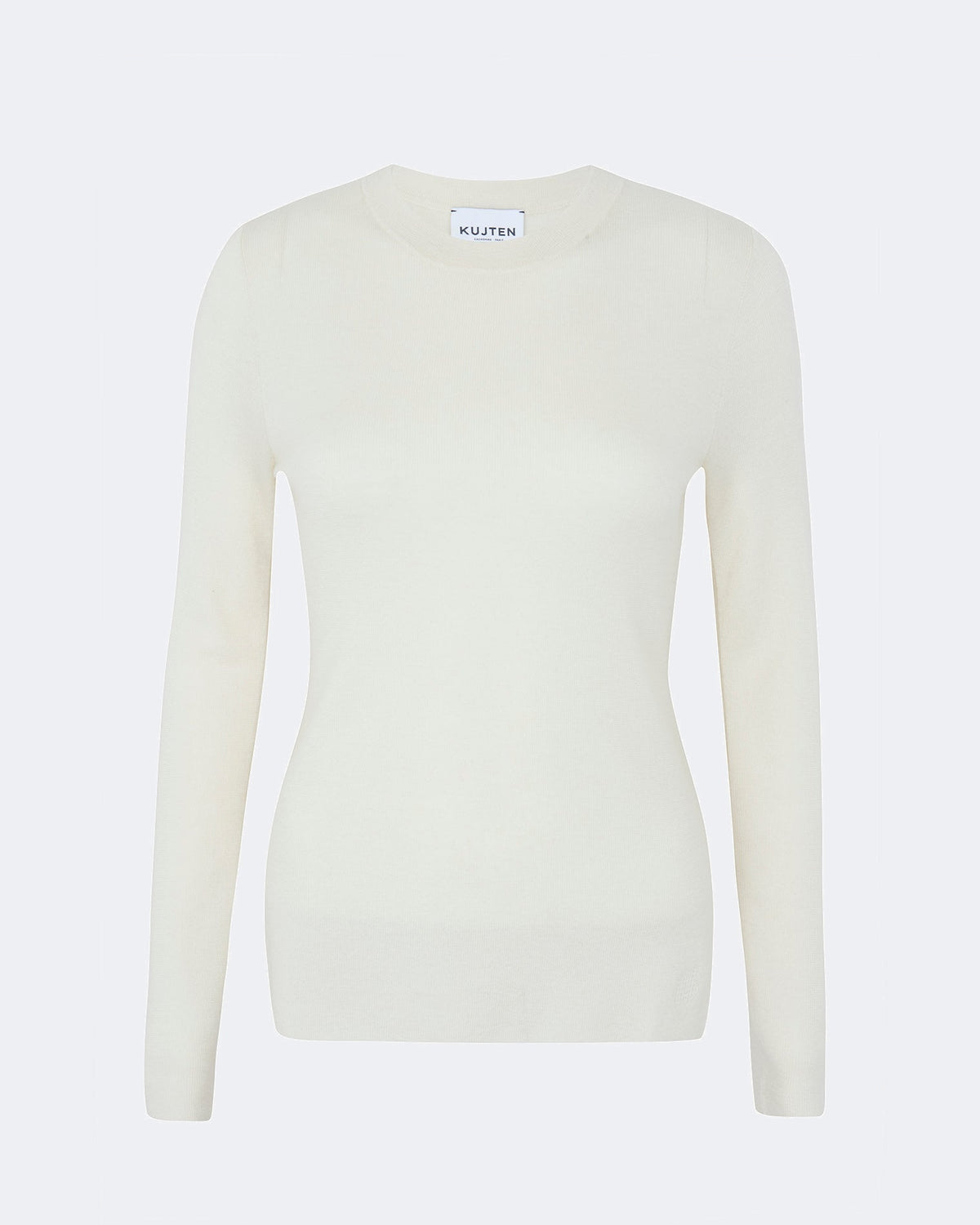 Pull en cachemire blanc pour femme - Kujten packshot