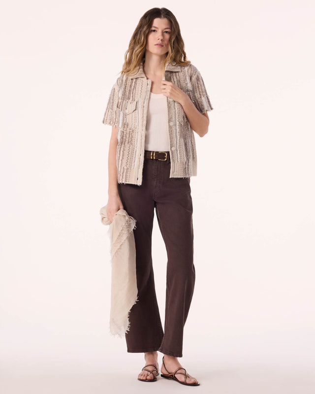 Jacket Jessinda Destroy organic beige - Image principale