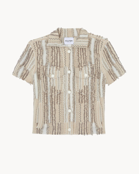 Jacket Jessinda Destroy organic beige - Image principale