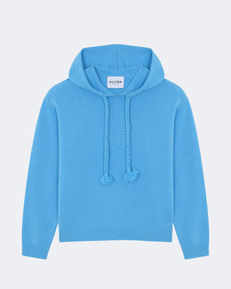 Pull en cachemire bleu pour femme - Kujten packshot