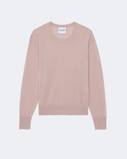 Pull en cachemire rose pour femme - Kujten packshot