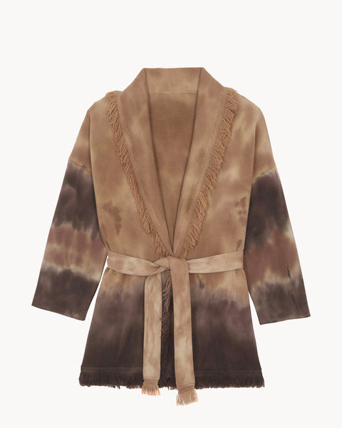 Jacket Miko Bleach Dye camel beige - Image principale