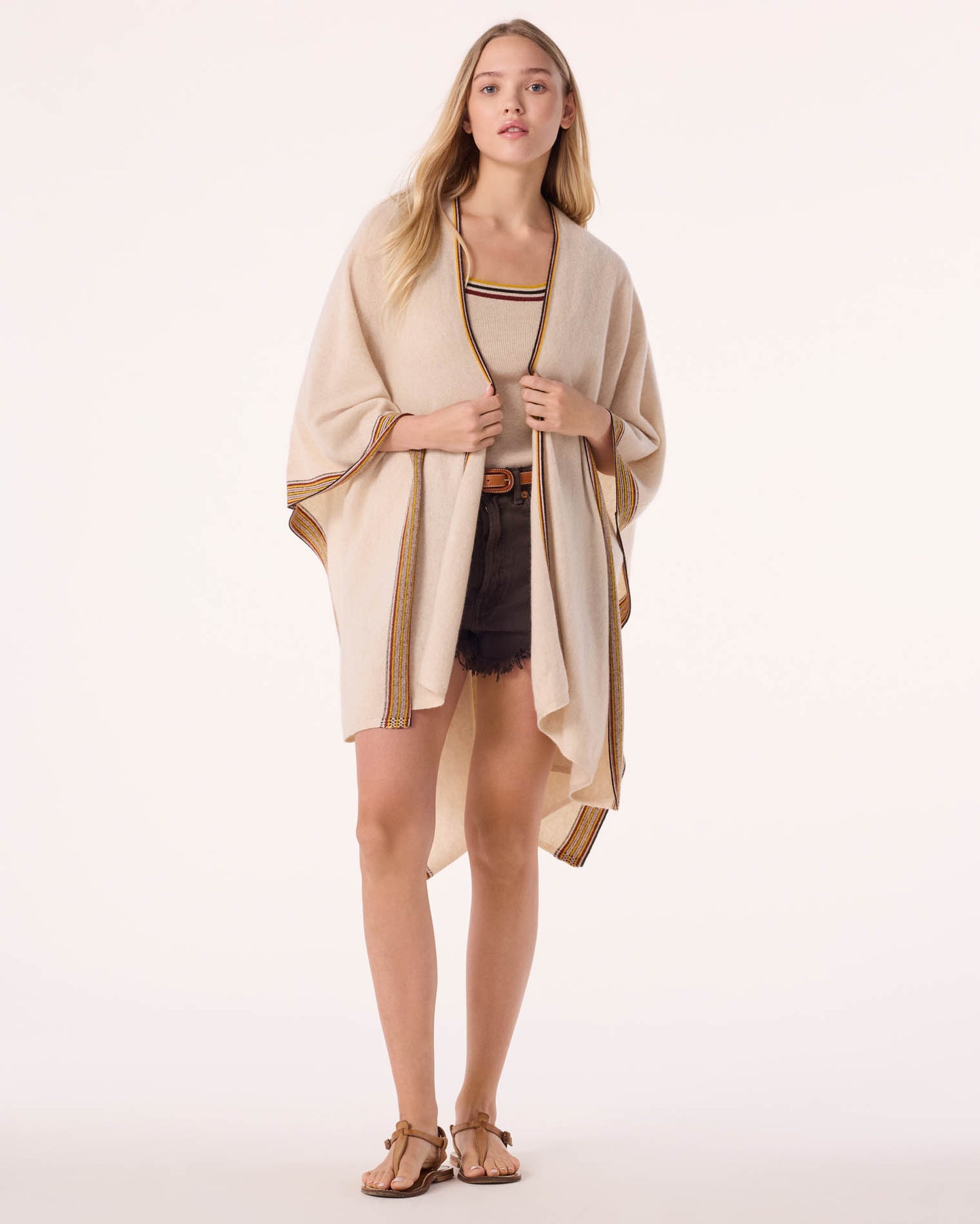 Poncho Bayi beige organic
