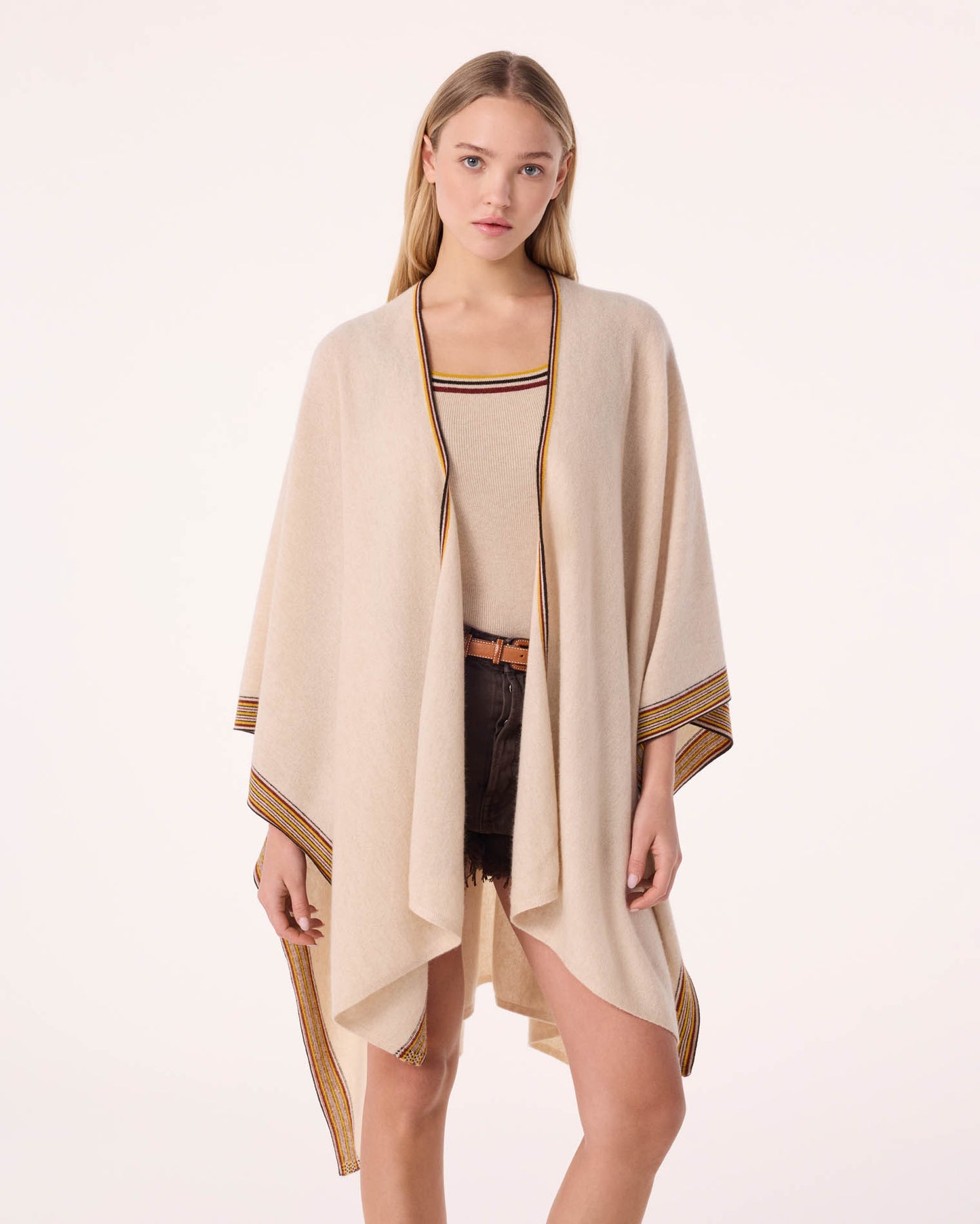 Poncho Bayi beige organic