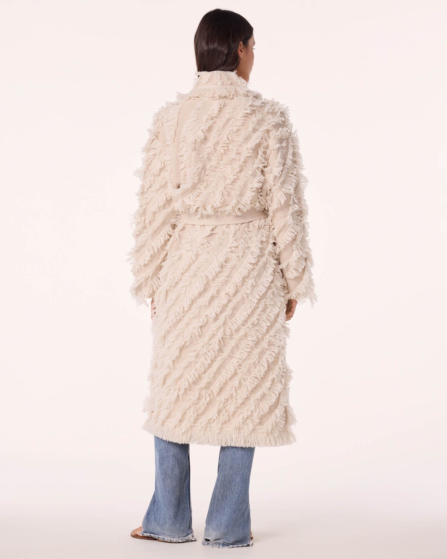 Jacket Mika Fringes organic beige
