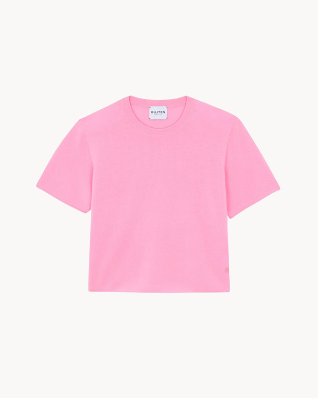 T-Shirt Uni rose bonbon - Image principale
