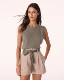 Top Lallu marl khaki