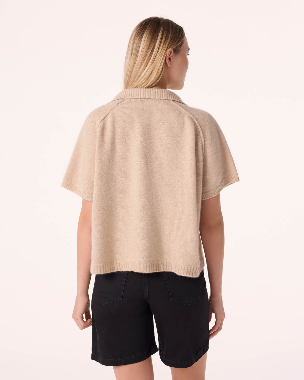 Pull en cachemire beige pour femme - Kujten