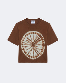Top en cachemire & soie marron et camel pour femme - Kujten packshot