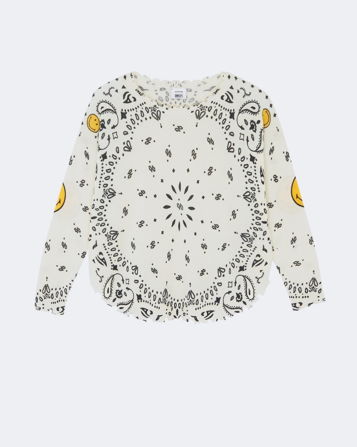 Pull en cachemire blanc pour femme - Kujten packshot