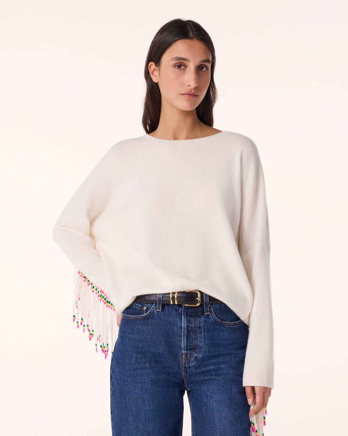 Pull ayade africa cachemire blanc - Kujten