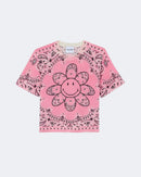 T-shirt tee flower bico rose imprimé - Kujten packshot
