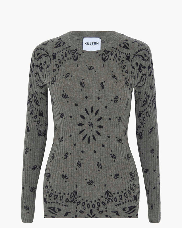 Sweater Bibi Bandana marl khaki - Image principale