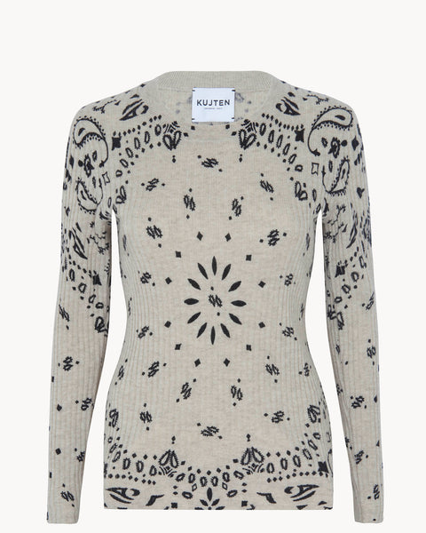 Sweater Bibi Bandana oats white - Image principale