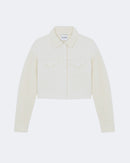 Veste en cachemire blanc pour femme - Kujten packshot