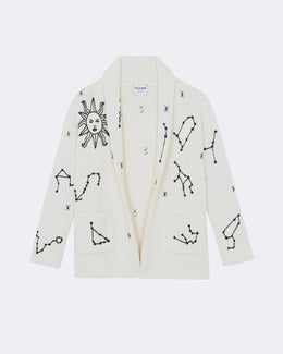Gilet cassiopee cachemire blanc - Kujten packshot
