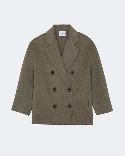 Manteau Chacha kaki chiné - Image 4