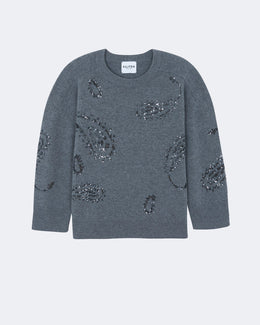 Pull en cachemire gris pour femme - Kujten packshot