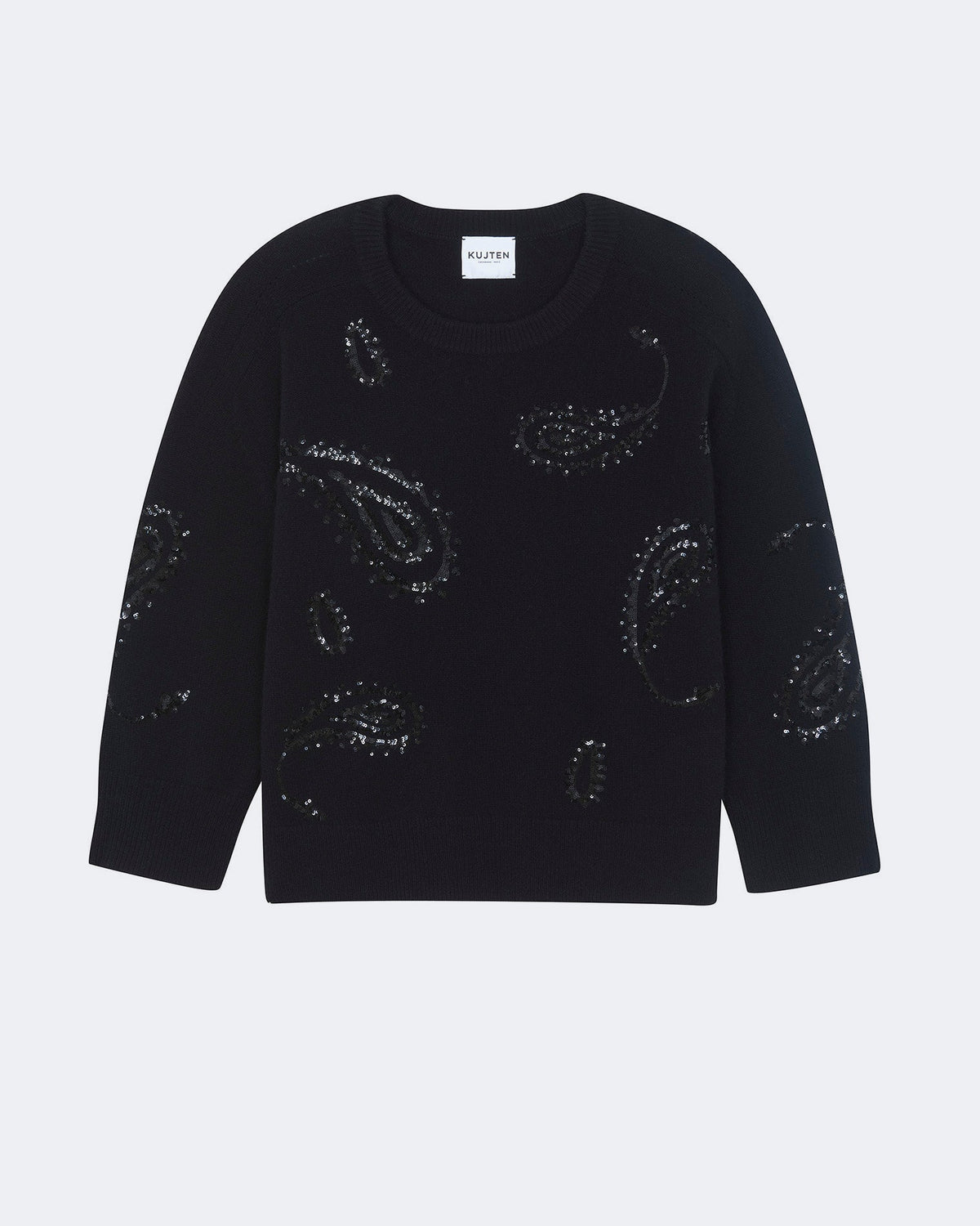 Pull en cachemire noir pour femme - Kujten packshot