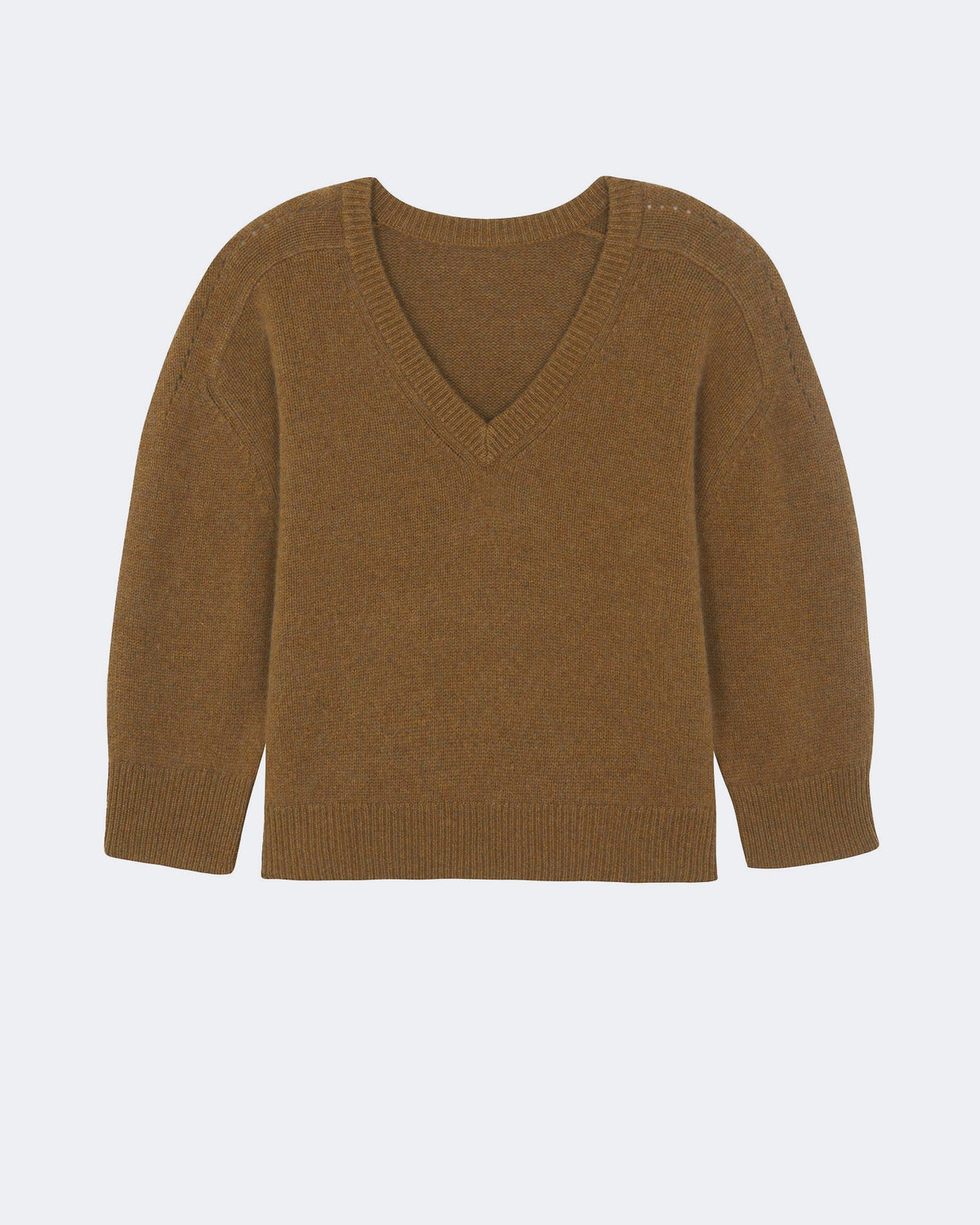 Pull en cachemire marron pour femme - Kujten packshot
