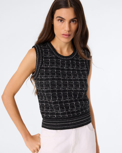 Top Gia Tweed noir - Image 2
