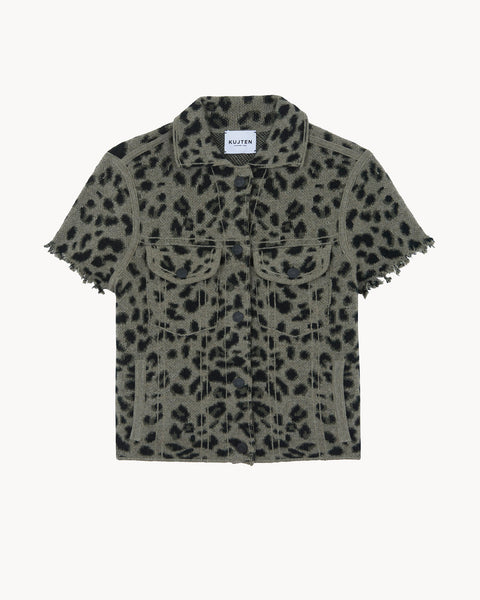 Veste Jessinda Leo kaki leoprint - Image principale