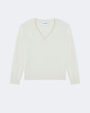 Pull en cachemire blanc pour femme - Kujten packshot