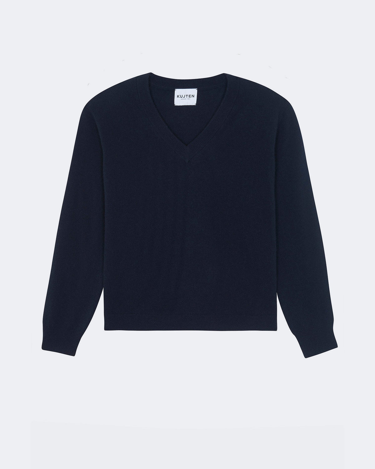 Pull en cachemire bleu pour femme - Kujten packshot