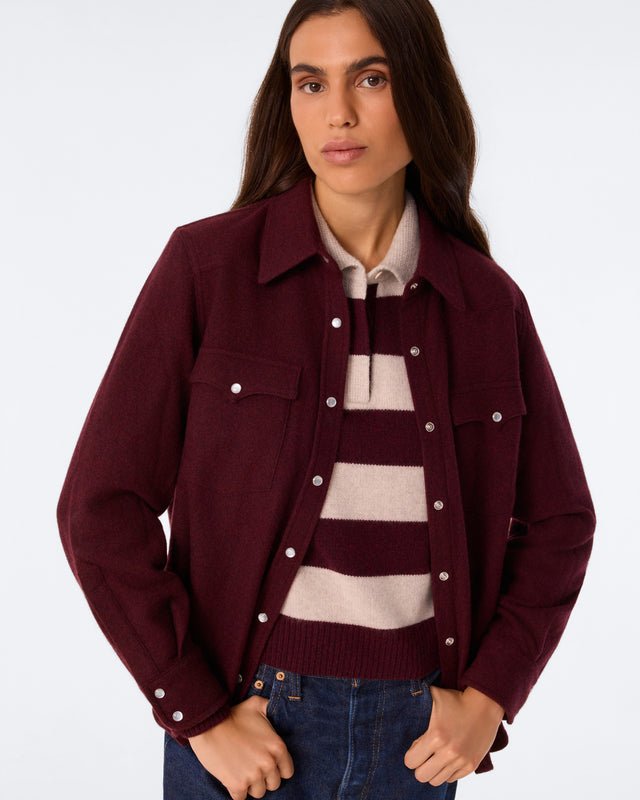 Shirt Lumber Plain burgundy - Image principale