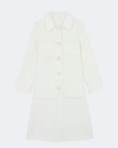 Manteau en cachemire blanc pour femme - Kujten packshot