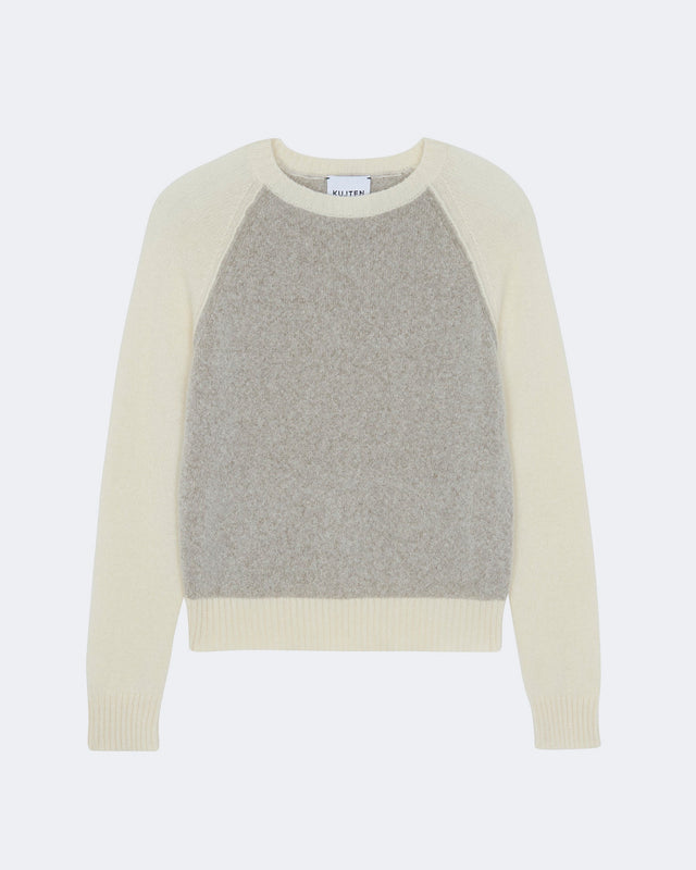 Pull Nimbus Colorblock blanc vintage - Image principale