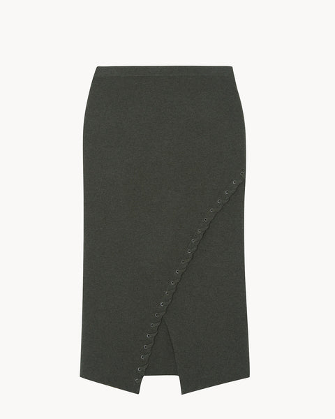 Skirt Solange Lacets dark khaki - Image principale
