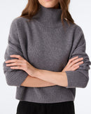 Pull Ulla Crop gris flanelle