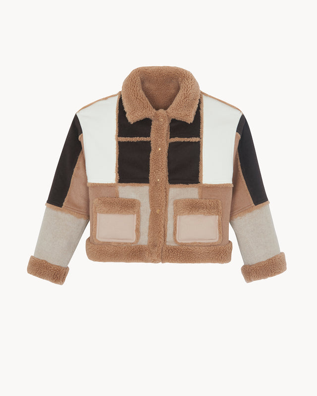 Jacket Janet Patchwork light camel - Image principale
