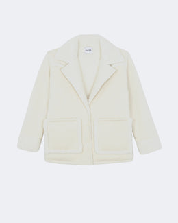 Veste en cachemire blanc pour femme - Kujten packshot