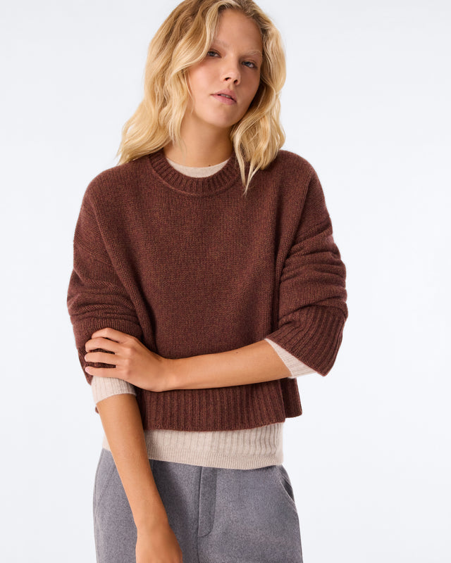 Sweater Pauly pecan brown - Image principale