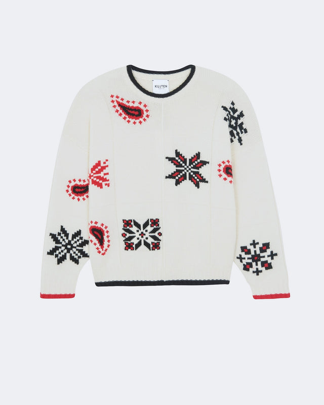 Sweater Camila Noel white black - Image principale