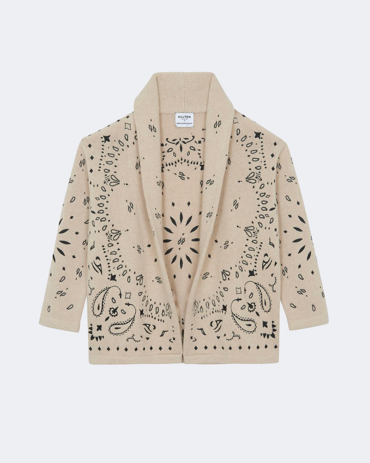 Gilet en cachemire beige pour femme - Kujten packshot