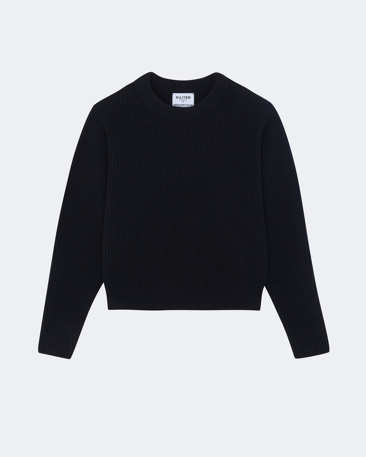 Pull en cachemire noir pour femme - Kujten packshot