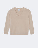 Pull en cachemire beige pour femme - Kujten packshot