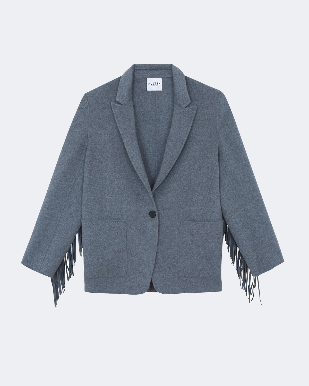 Veste en cachemire gris pour femme - Kujten packshot