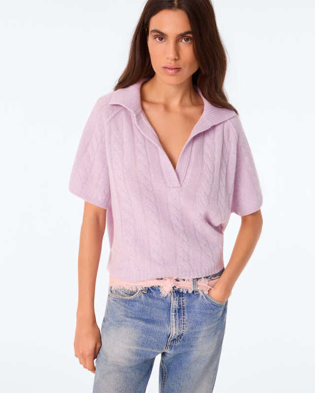 Polo Aenor Cable Lavender Mist - Image principale