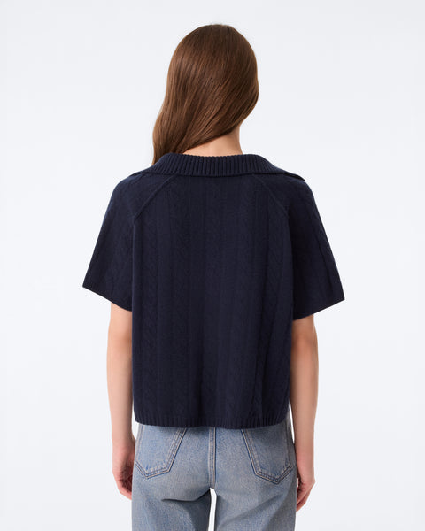 Polo Aenor Cable Dark Navy Blue - Image 3