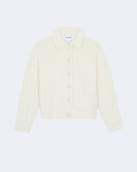 Veste Arya Cable blanc - Image 4
