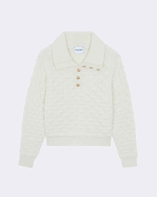 Pull Latoya Matelina blanc - Image principale