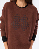 Pull Amelie Leather marron pécan