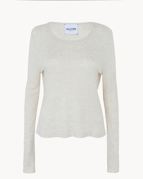 Pull Maori Linvi beige chiné - Image 4