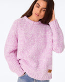Pull Hand Knit Diane lavender mouliné
