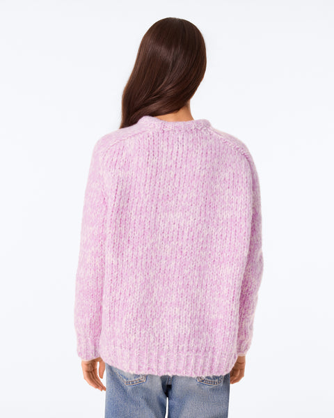 Pull Hand Knit Diane lavender mouliné - Image 3