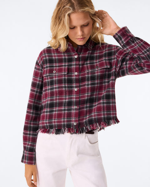 Chemise Norma Tartan vin noir - Image 2